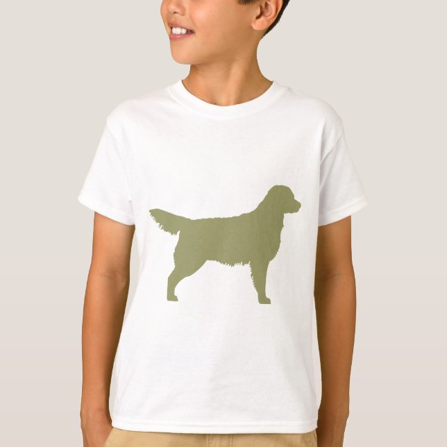 Camiseta Golden Retriever (verde sabio) (Anverso)