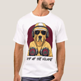 Camiseta Golden Retriever vestido de DJ