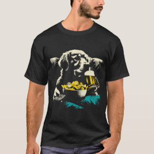 Camiseta Golden Retriever Viendo TV - Snacks Cerveza Divert