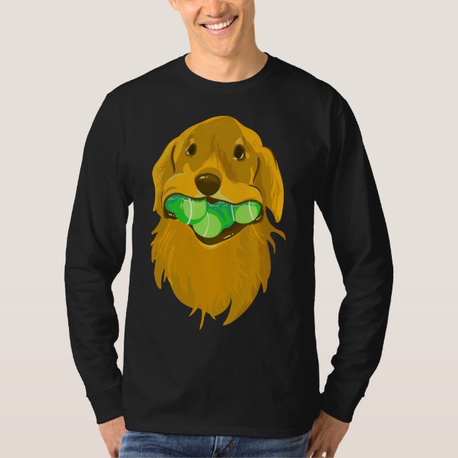 Camiseta Golden Retriever With Tennis Balls Active (Anverso)