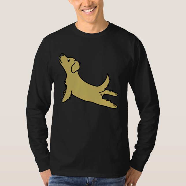 Camiseta Golden Retriever Yoga  Dog (Anverso)