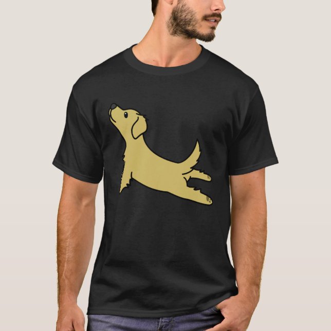 Camiseta Golden Retriever Yoga  Dog (Anverso)