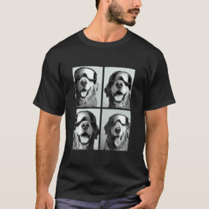 Camiseta Golden Retrievers Lindos con Gafas de Nieve Divert