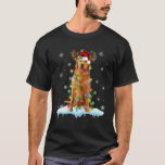 Camiseta Golden Retrivers Christmas Tree Ilumina Santa Hat<br><div class="desc">Golden Retrivers Christmas Tree ilumina la camiseta del perro de Santa Hat</div>