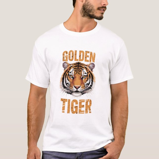 Camiseta Golden Tiger Split Face (Anverso)