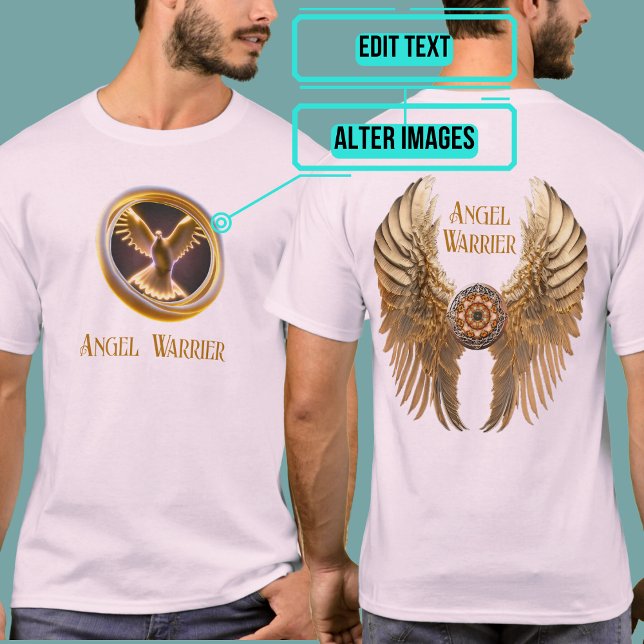 Camiseta Golden Warrier Angel Wings Pink (Be an inspiration to those around you with an "angelic" presence.)