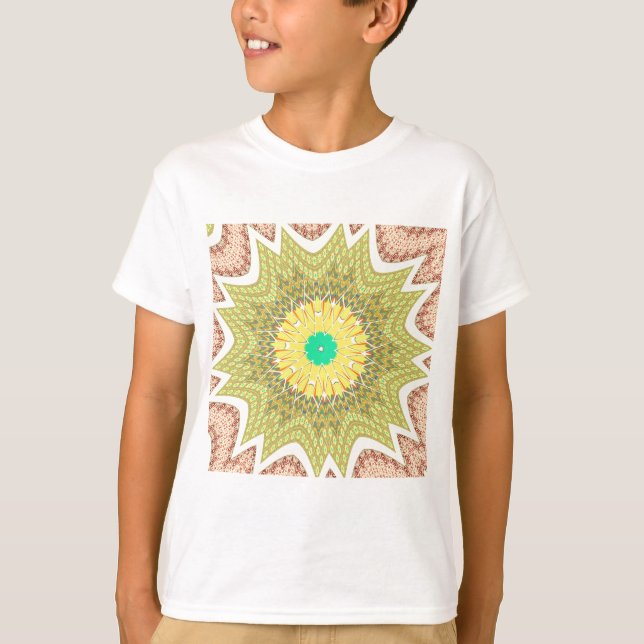 Camiseta gOLDEN YELLOW Patrón tribal étnico africano (Anverso)