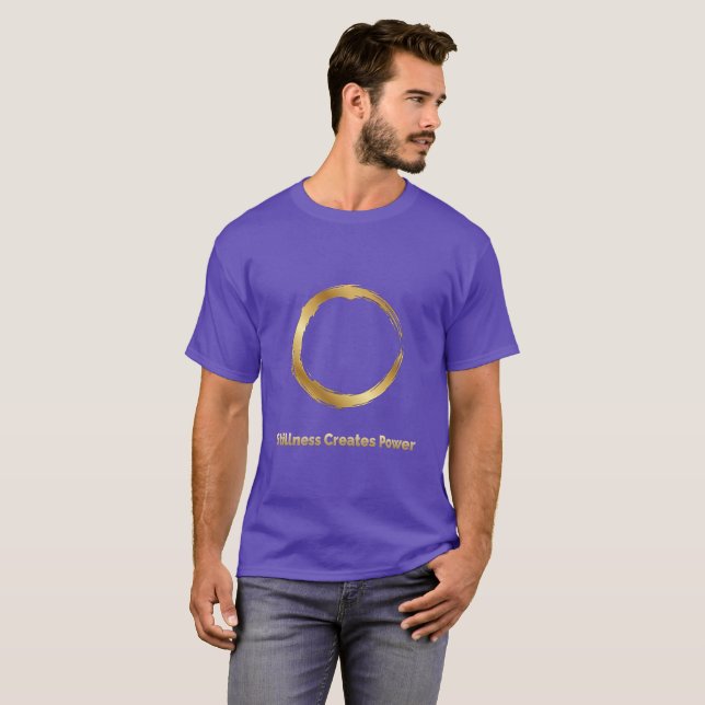 Camiseta Golden Zen Circle -Stillness Creates Power T-Shirt (Anverso completo)