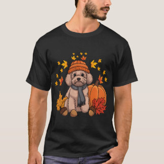 Camiseta Goldendoodle Acción de Gracias Calabaza Perro Caíd