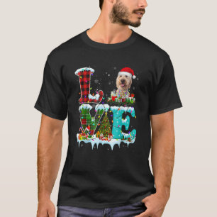 Camiseta Goldendoodle Árbol de Navidad Luz Pajama Perro Nav