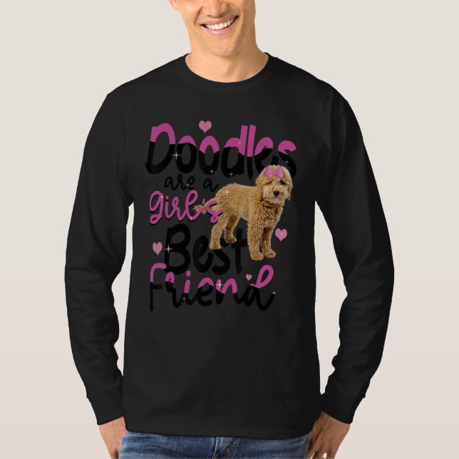 Camiseta Goldendoodle Are A Girls Best Friend Dog Cute Gold (Anverso)