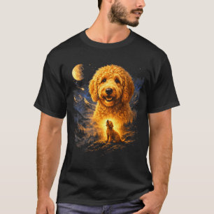 Camiseta Goldendoodle Aullando A La Luna Vintage 90s Divert