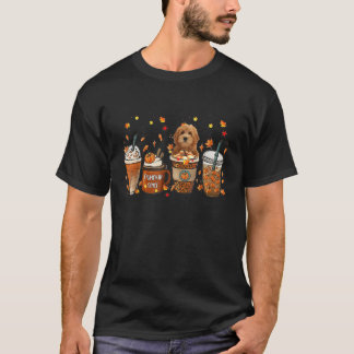 Camiseta Goldendoodle Cae Café Calabaza Spice Latte Iced