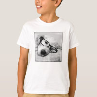 Goldendoodle con vidrio