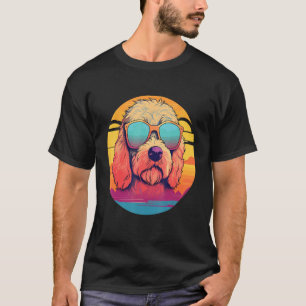 Camiseta Goldendoodle Cute Colorful Golden Doodle Sunglasse