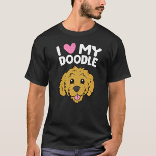 Camiseta Goldendoodle Dog I Love My Doodle Mascota Goldendo