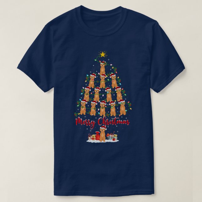 Camiseta Goldendoodle Dog Matching Santa Goldendoodle Chris (Diseño del anverso)