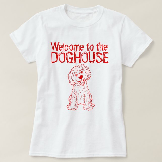 Camiseta Goldendoodle Doghouse (Diseño del anverso)