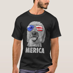 Camiseta Goldendoodle Doodle 4 de julio Merica Hombres Amér