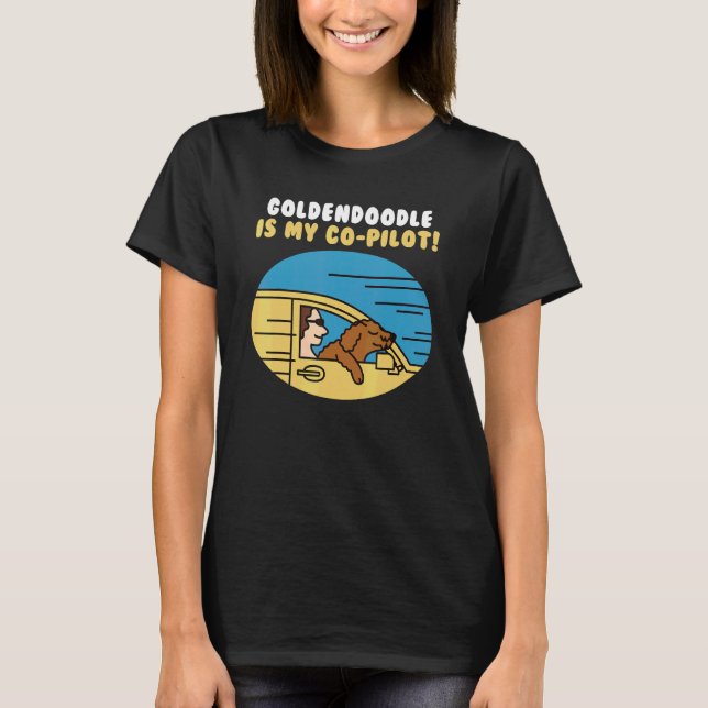 Camiseta Goldendoodle Es Mi Co Pilot Dog (Anverso)