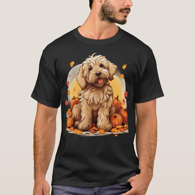 Camiseta Goldendoodle Halloween Cute and Spooky Doodle Dog  (Anverso)
