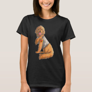 Camiseta Goldendoodle I Love Mom Tattoo Dog Día de la Madre