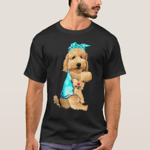 Camiseta Goldendoodle I Love Mom Tattoo Dog Día de la Madre