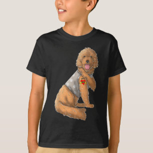 Camiseta Goldendoodle I Love Mom Tattoo Dog Funny Madres D