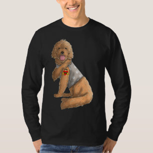 Camiseta Goldendoodle I Love Mom Tattoo Dog Funny's