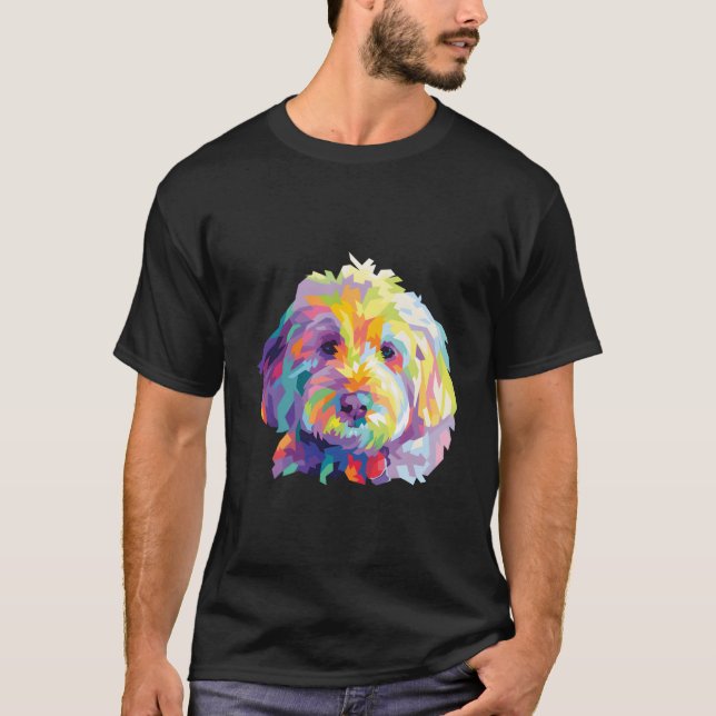 Camiseta Goldendoodle Labradoodle Colorido (Anverso)