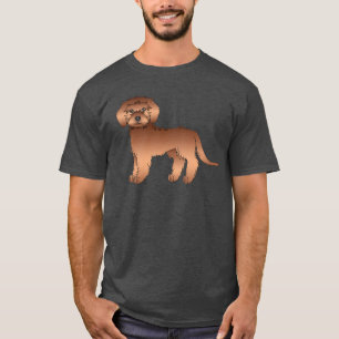 Camiseta Goldendoodle Mini Rojo Perrito Lindo Dibujo Animad