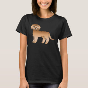 Camiseta Goldendoodle miniatura de color albaricoque dibujo