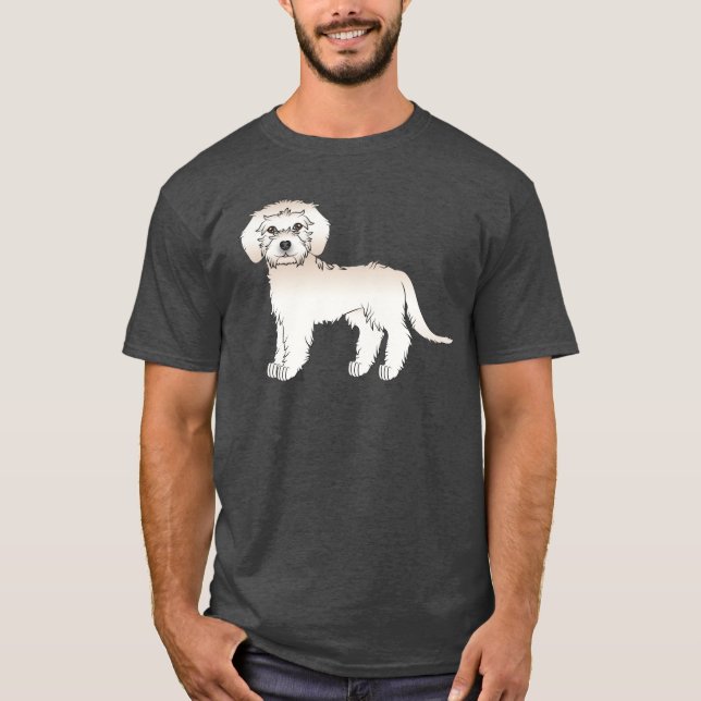 Camiseta Goldendoodle miniatura de crema Doodle de dibujos  (Anverso)