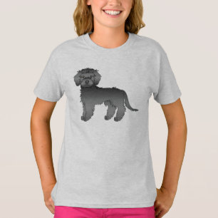 Camiseta Goldendoodle Miniatura Negro Perro de Dibujos Anim