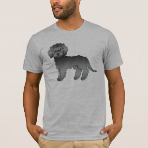 Camiseta Goldendoodle Miniatura Negro Perro de Dibujos Anim