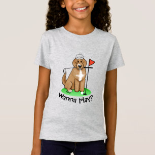 Camiseta Goldendoodle Perro Jugando Golf (rojo whmk2) Diver