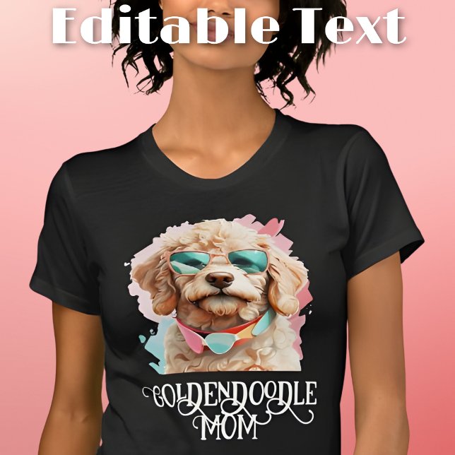 Camiseta Goldendoodle Perro Mamá Gafas de sol (Subido por el creador)