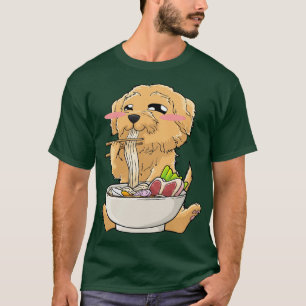 Camiseta Goldendoodle Ramen Noodles Kawaii