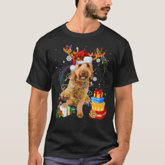 Camiseta Goldendoodle Reindeer Santa Christmas Funny Dog Pa