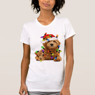 Camiseta Goldendoodle Santa Dog