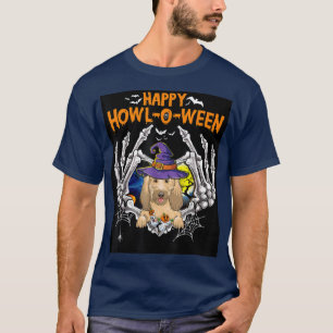 Camiseta Goldendoodle Skeleton Heart Happy HowlOWeen Costum