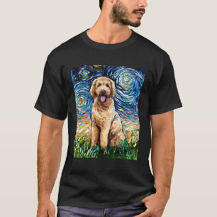 Camiseta Goldendoodle Starry Night Dog Art De Aja