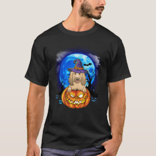 Camiseta Goldendoodle Witch Moon Pumpkin Scary Halloween Do