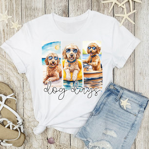 Camiseta Goldendoodles en los días de verano de perros lent