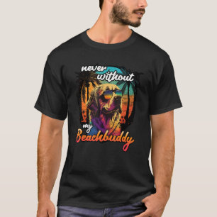 Camiseta Goldenretriever Sunset con palmeras Beach