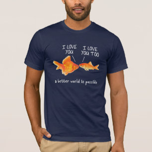 Camiseta Goldfish en corazón del amor I usted