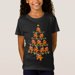 Camiseta Goldfish Lover Xmas Tree ilumina Santa Goldfish Ch