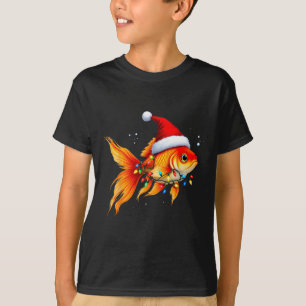 Camiseta Goldfish Santa Hat alumbró a Navidades Cucuta Navi