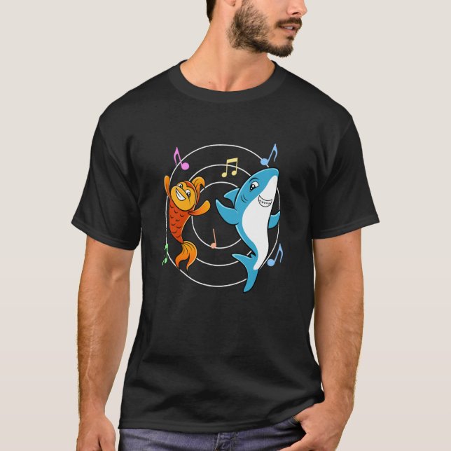 Camiseta Goldfish Shark Dancing Cute Sea Animals (Anverso)
