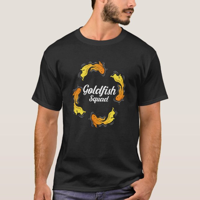 Camiseta Goldfish Squad Aquaristics Saying Fish (Anverso)
